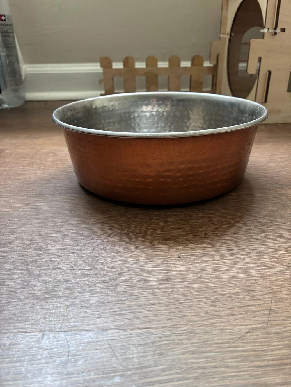 EveryYay Beautiful Hammered Copper-Plated Pet Bowl